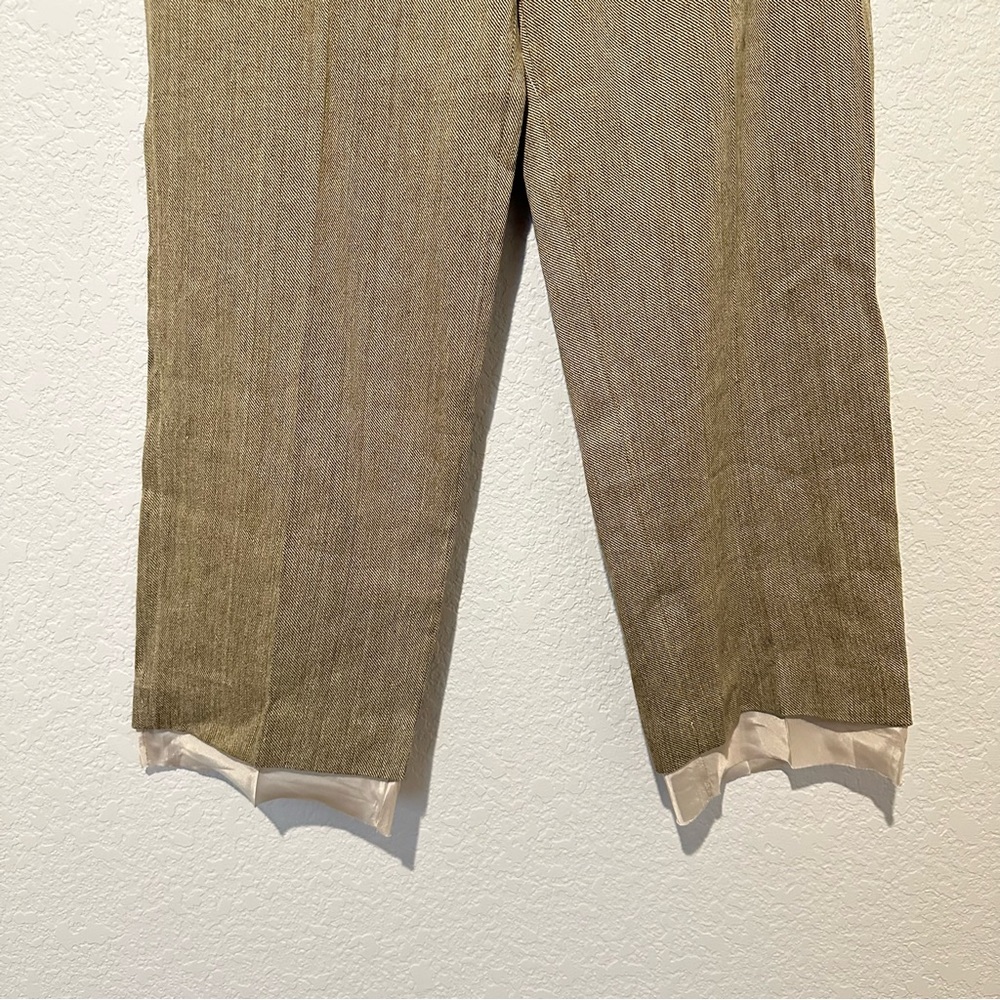 New $129 Zara Campaign Collection Contrast Linen Blend Pants XS 2624/023 - Picture 6 of 10